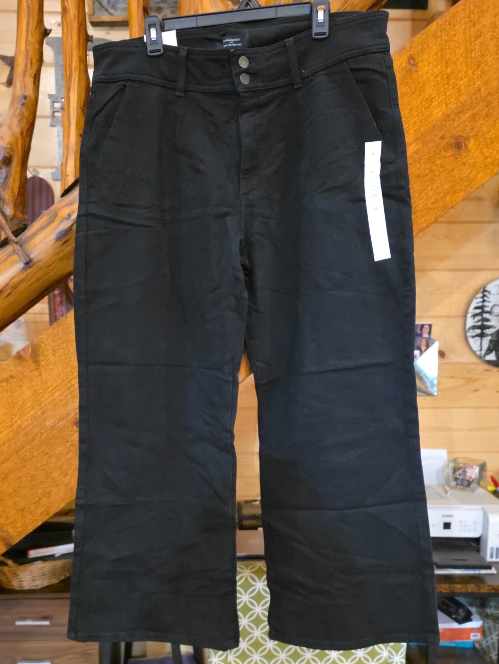 Banana Republic Women's Black Wide-Leg Pants